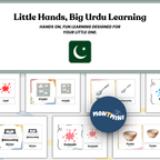 Around the Home Bundle: 3 Part Montessori Urdu Language Flashcards