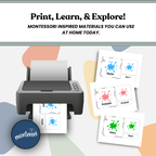 Colours: 3 Part Montessori Urdu Language Flashcards