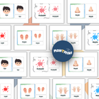 All About Me Bundle: 3 Part Montessori Urdu Language Flashcards