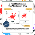 Colours: 3 Part Montessori Urdu Language Flashcards