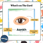 All About Me Bundle: 3 Part Montessori Urdu Language Flashcards