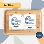 Food Items: 3 Part Montessori Urdu Language Flashcards