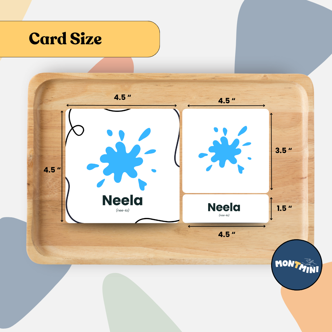 All About Me Bundle: 3 Part Montessori Urdu Language Flashcards