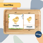 Animals Bundle: 3 Part Montessori Urdu Language Flashcards